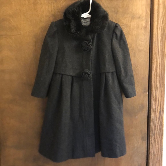 Wool charcoal color coat, 3t - Picture 1 of 6